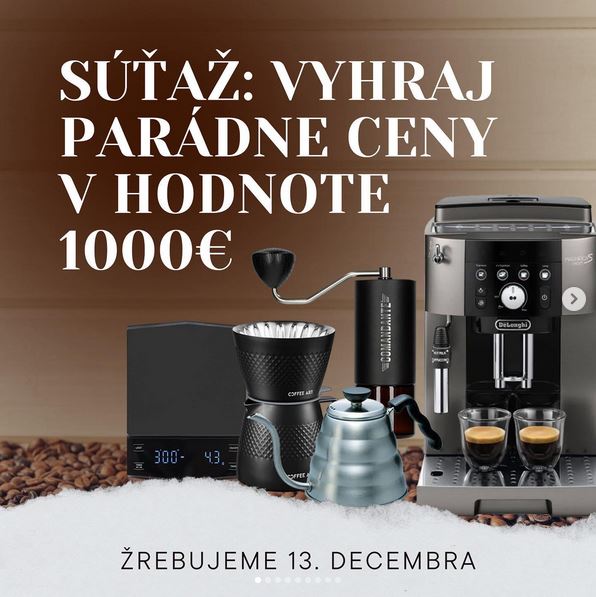 Kúp kávu a vyhraj ceny v hodnote 1000 EUR