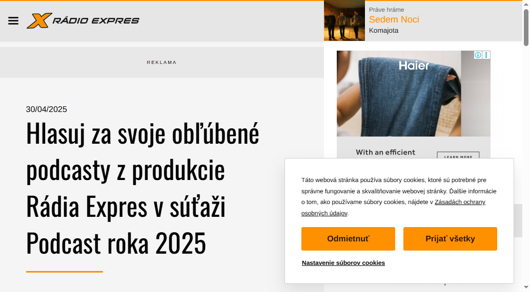 Hlasuj za svoje obľúbené podcasty z produkcie Rádia Exp