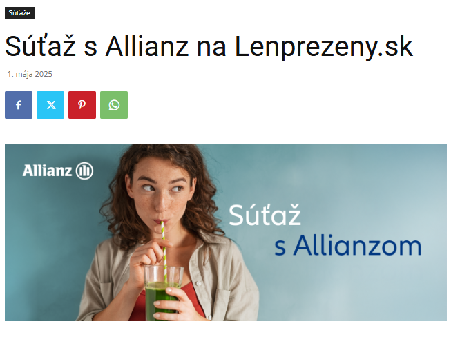 Súťaž s Allianz na Lenprezeny.sk