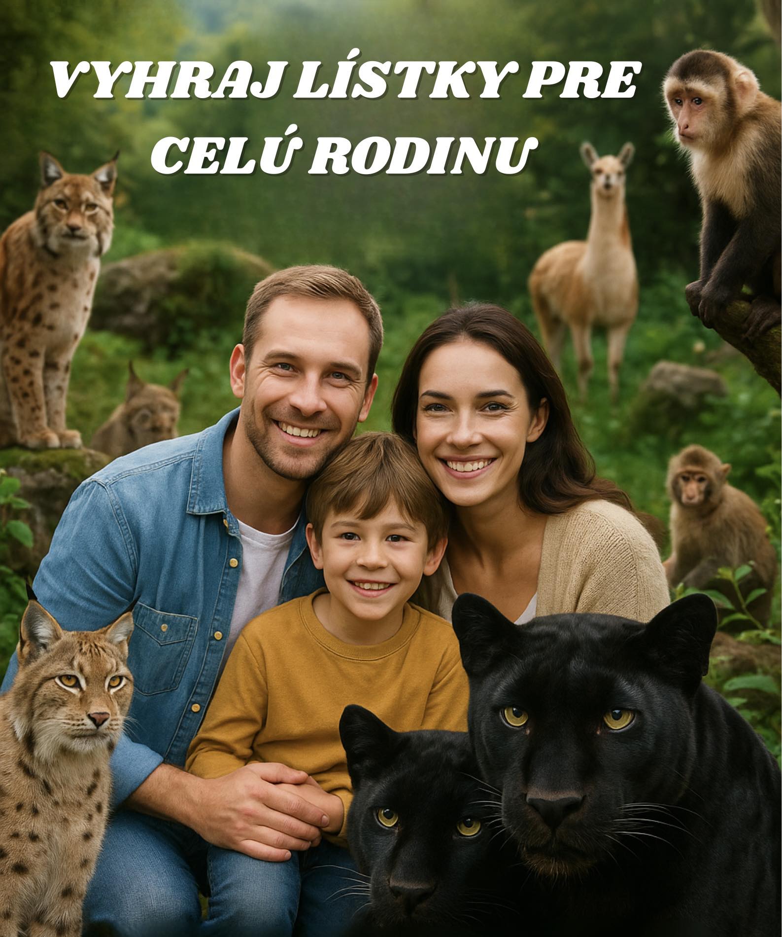 Online súťaž: Vyhrajte rodinné lístky do Panthera Parku