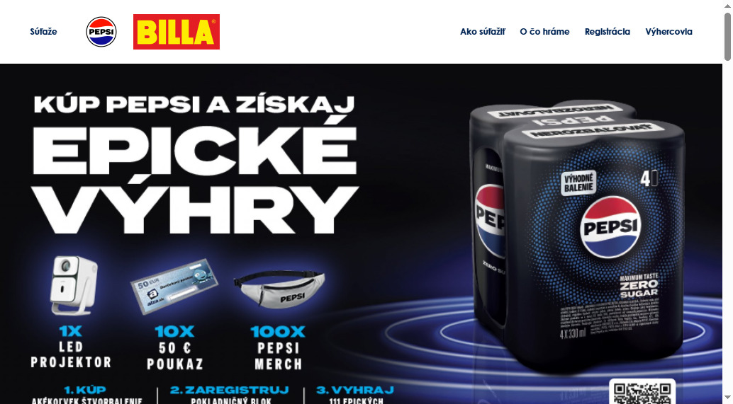 Kúp si Pepsi a získaj epické výhry