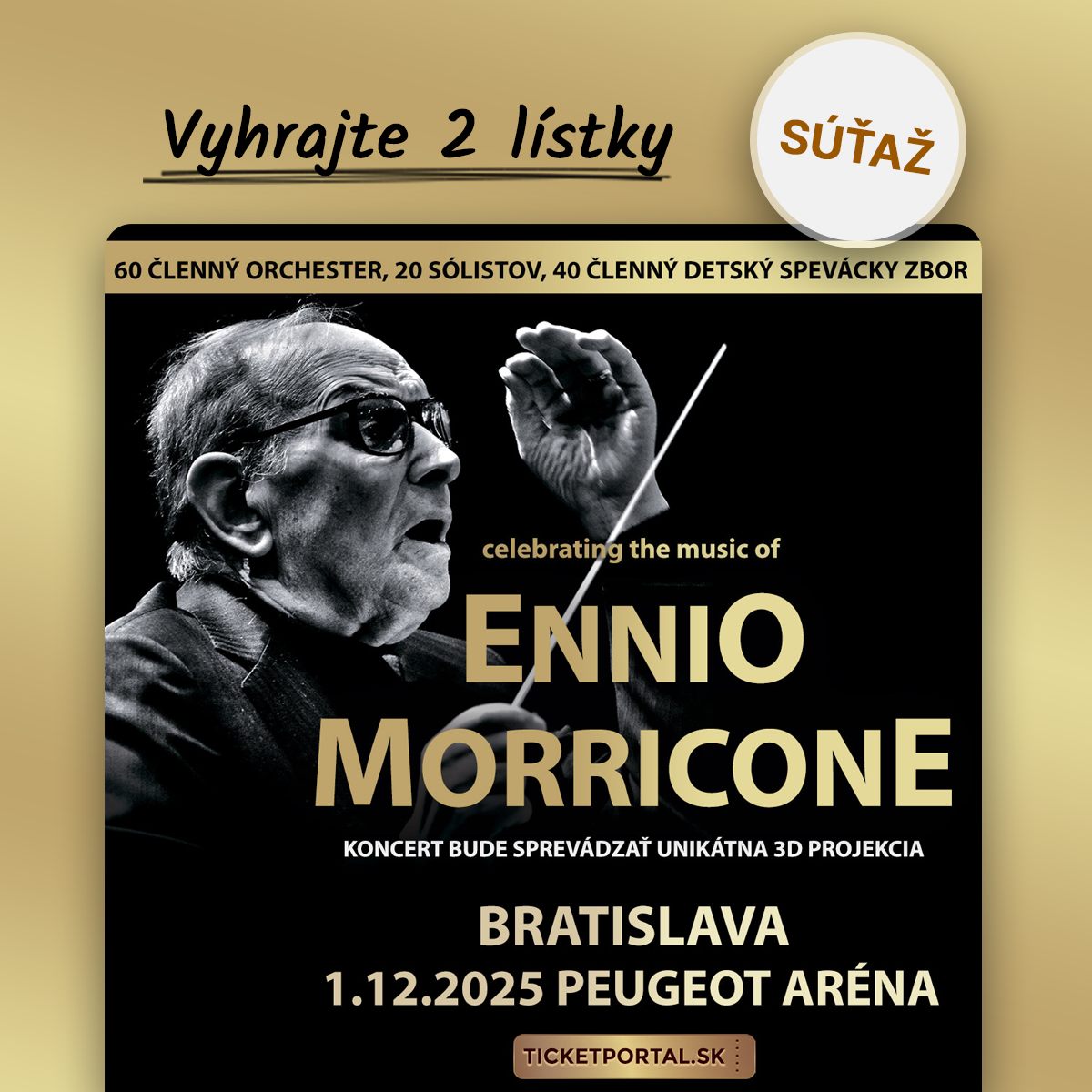 Súťaž o vstupenky na Celebrating the Music of Ennio Mor