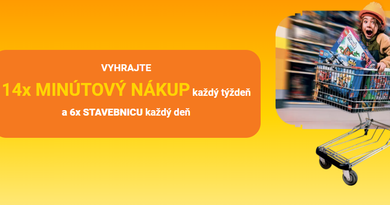 Súťaž o 14 jednominútových nákupov, každý v hodnote až 