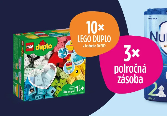 Súťaž o polročné zásoby Nutrilon a Lego Duplo Boxy