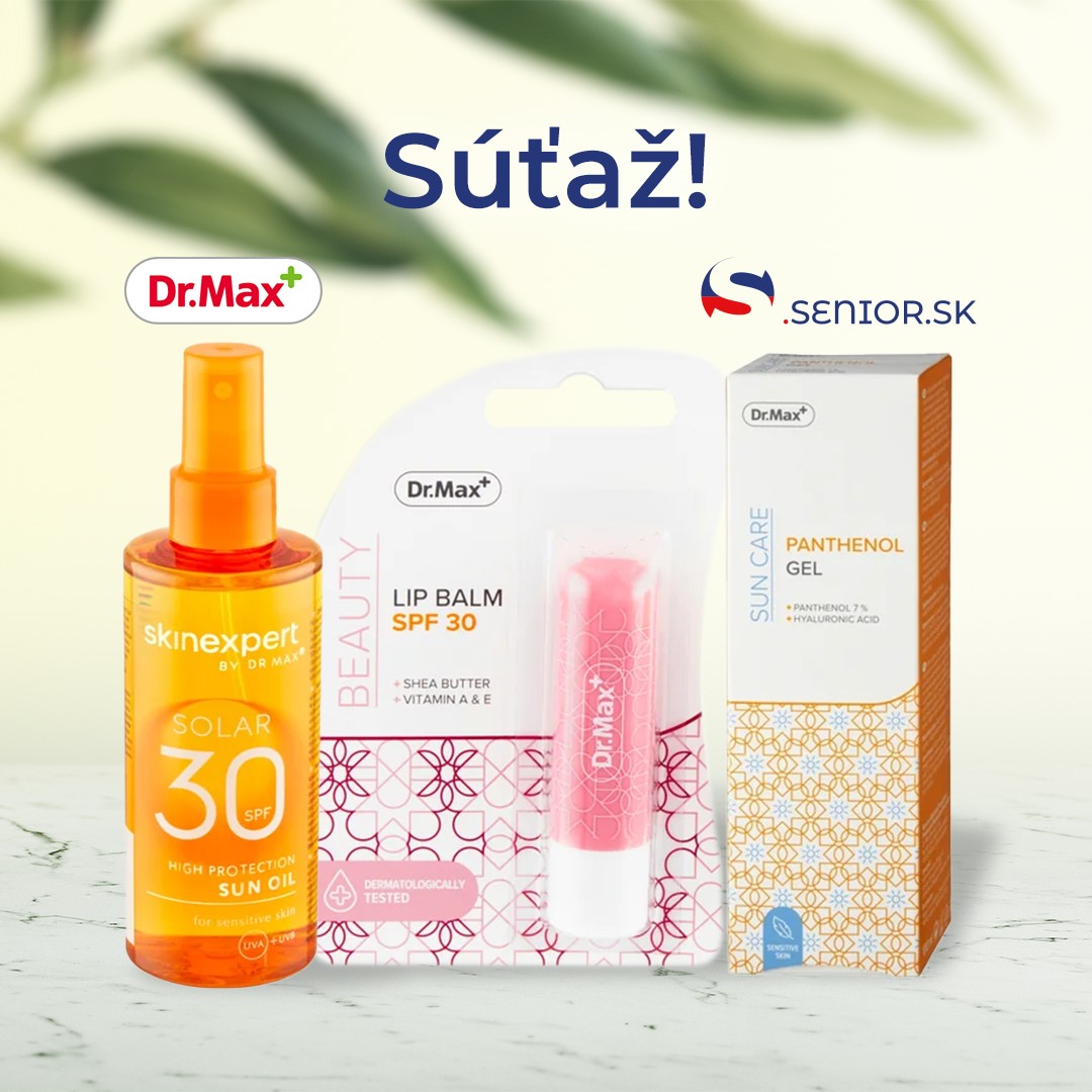 Letná súťaž o 3 balíčky produktov od Lekáreň Dr.Max