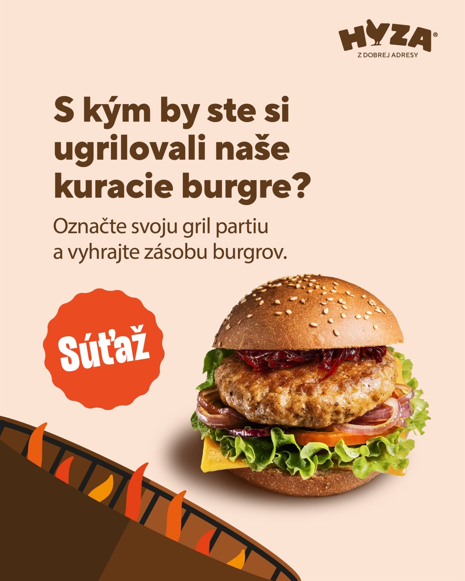 Vyhrajte zásobu kuracích burgrov a kontaktný elektrický