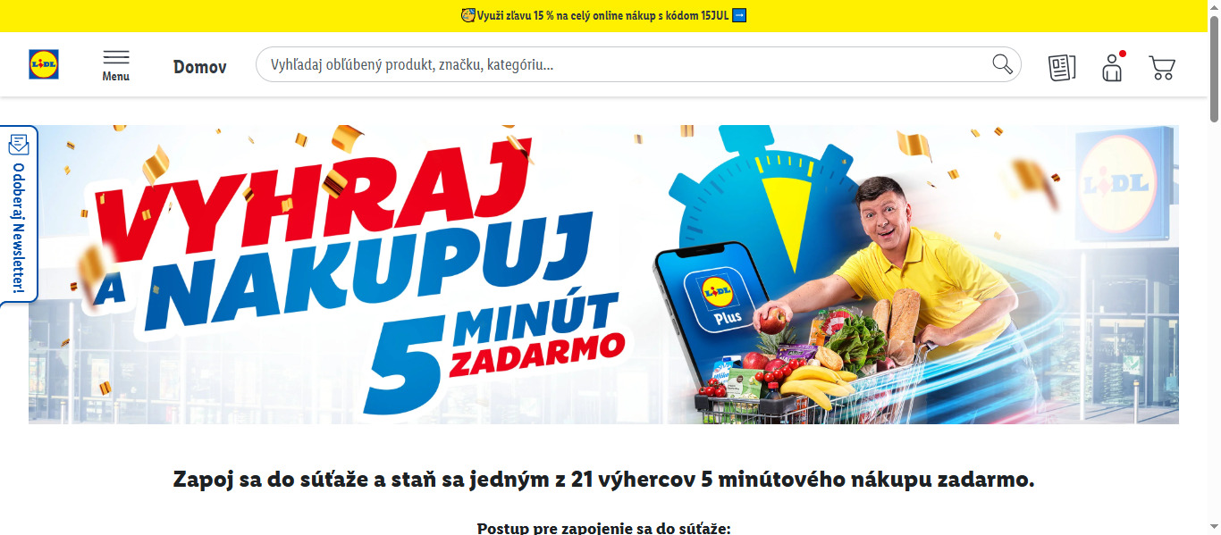 Súťaž o 5 minútový nákup zadarmo: Staň sa jedným z 21 v