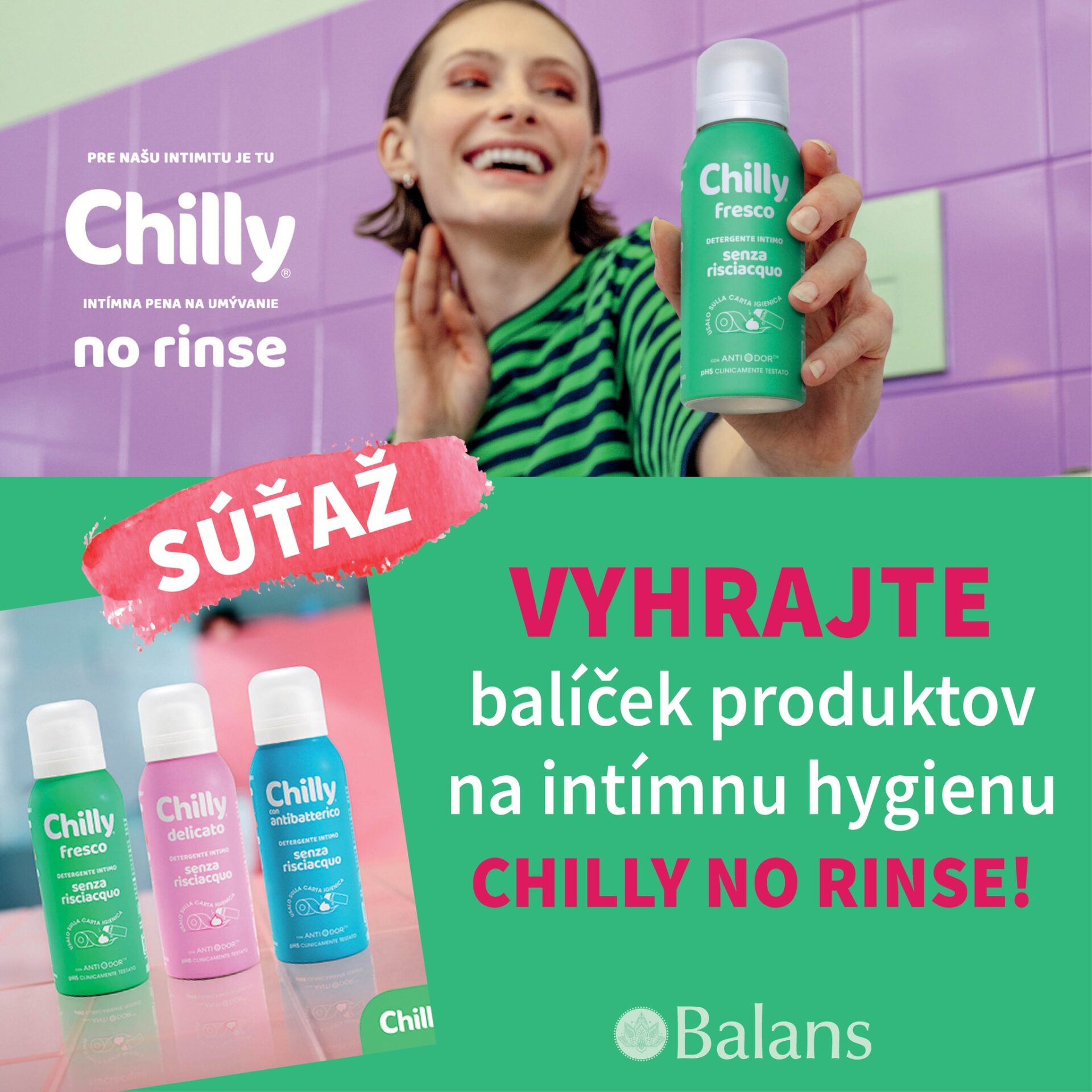SÚŤAŽ o balíček produktov na intímnu hygienu