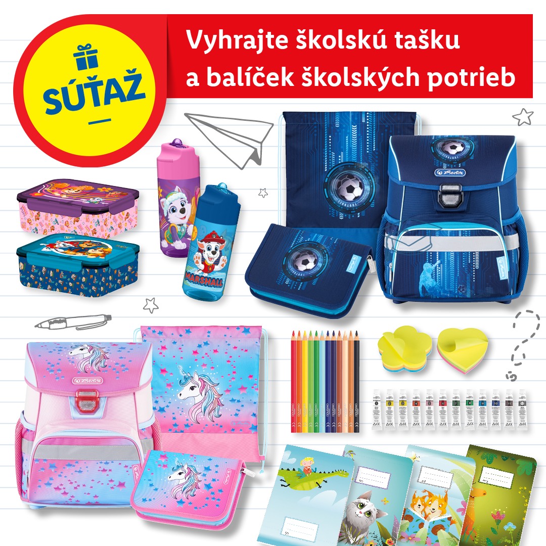 SÚŤAŽ o školskú tašku a balíček školských potrieb