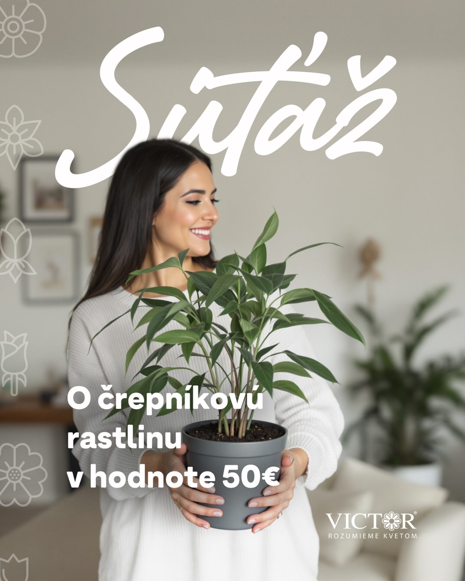 Vyhraj krásnu črepníkovú rastlinu v hodnote 50€
