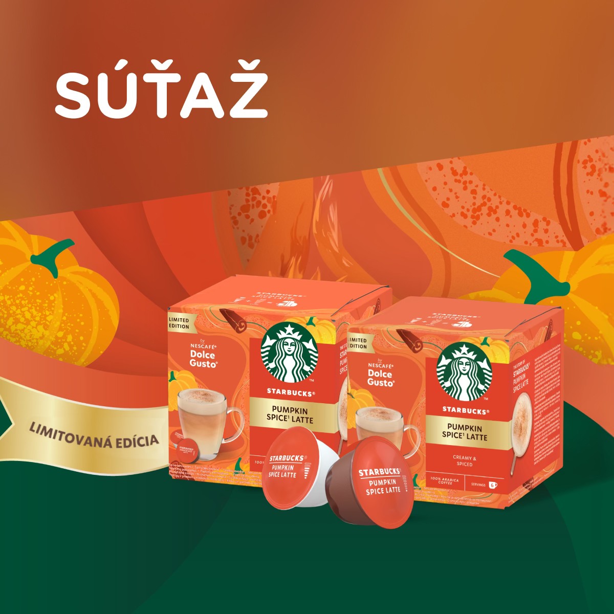 SÚŤAŽ o Pumpkin Spice Latte od Starbucks