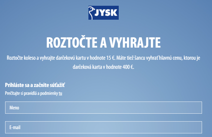 Jysk &#8211; vyhrajte darčekovú kartu v hodnote 400 €