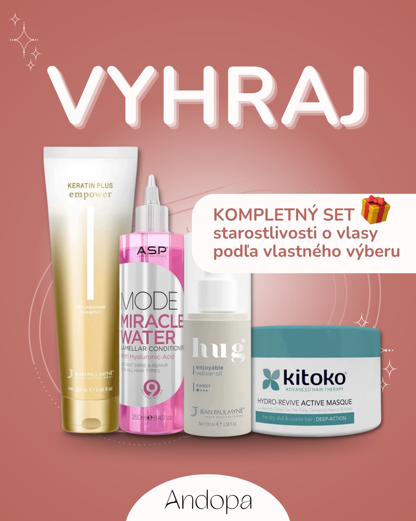 Vyhraj kompletný set &#8211; šampón, kondicionér, masku