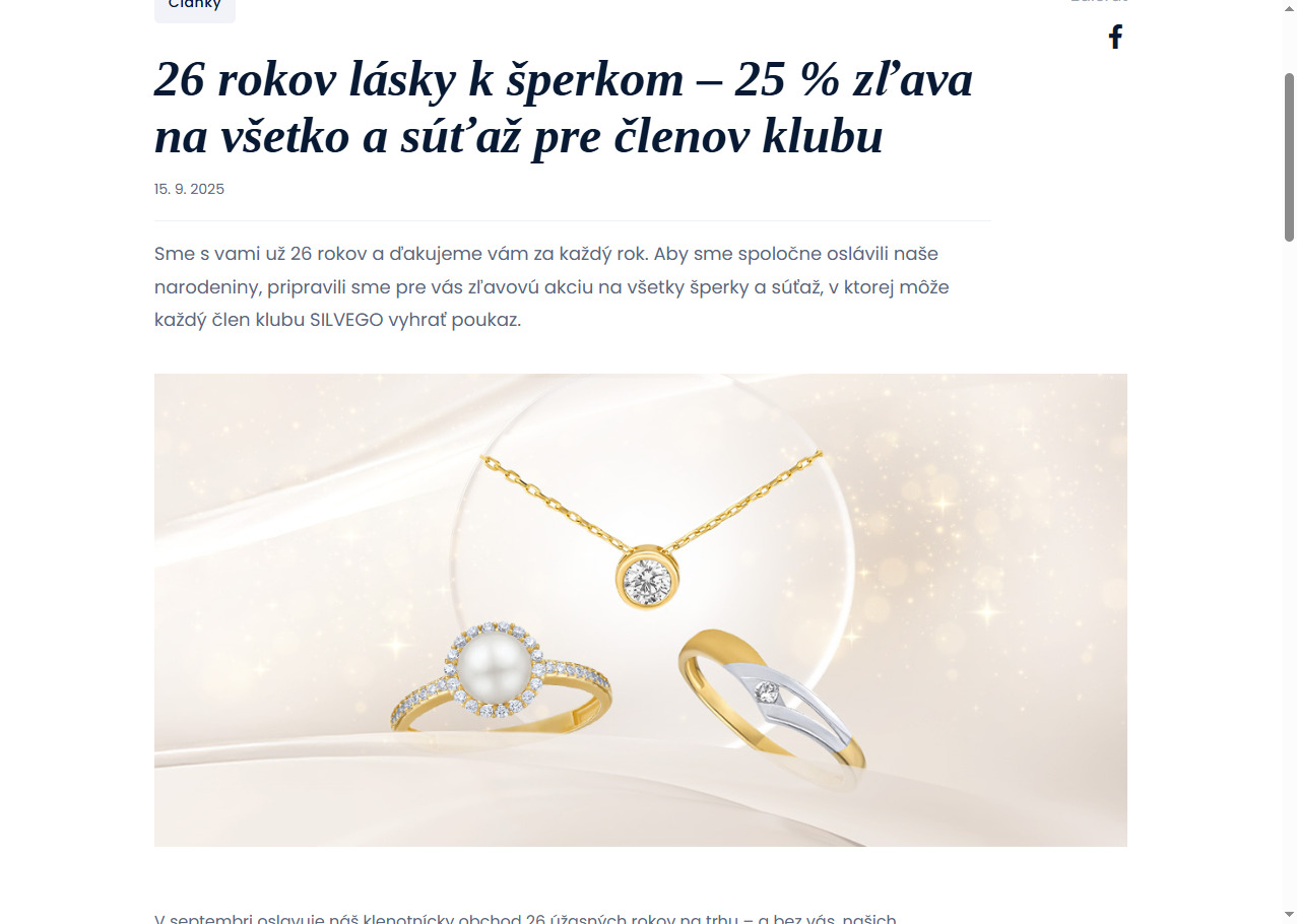 Súťaž pre členov klubu SILVEGO
