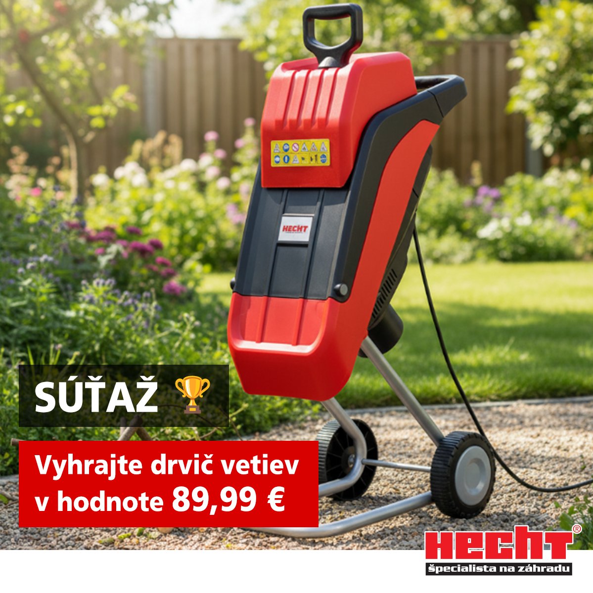 Vyhrajte elektrický drvič vetiev HECHT 625