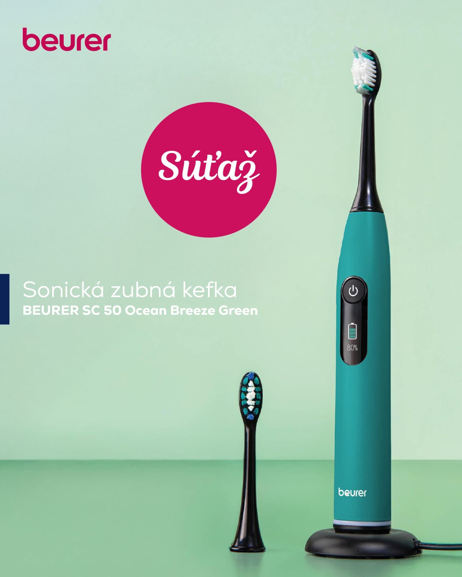 Súťaž o Sonickú zubnú kefku BEURER SC 50 Ocean Breeze G