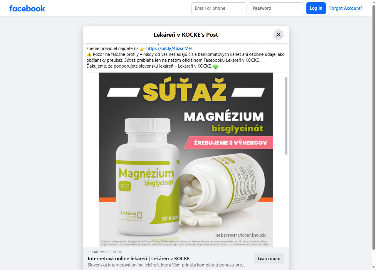Súťaž o 3x naše vlastné Magnézium z Lekárne v KOCKE