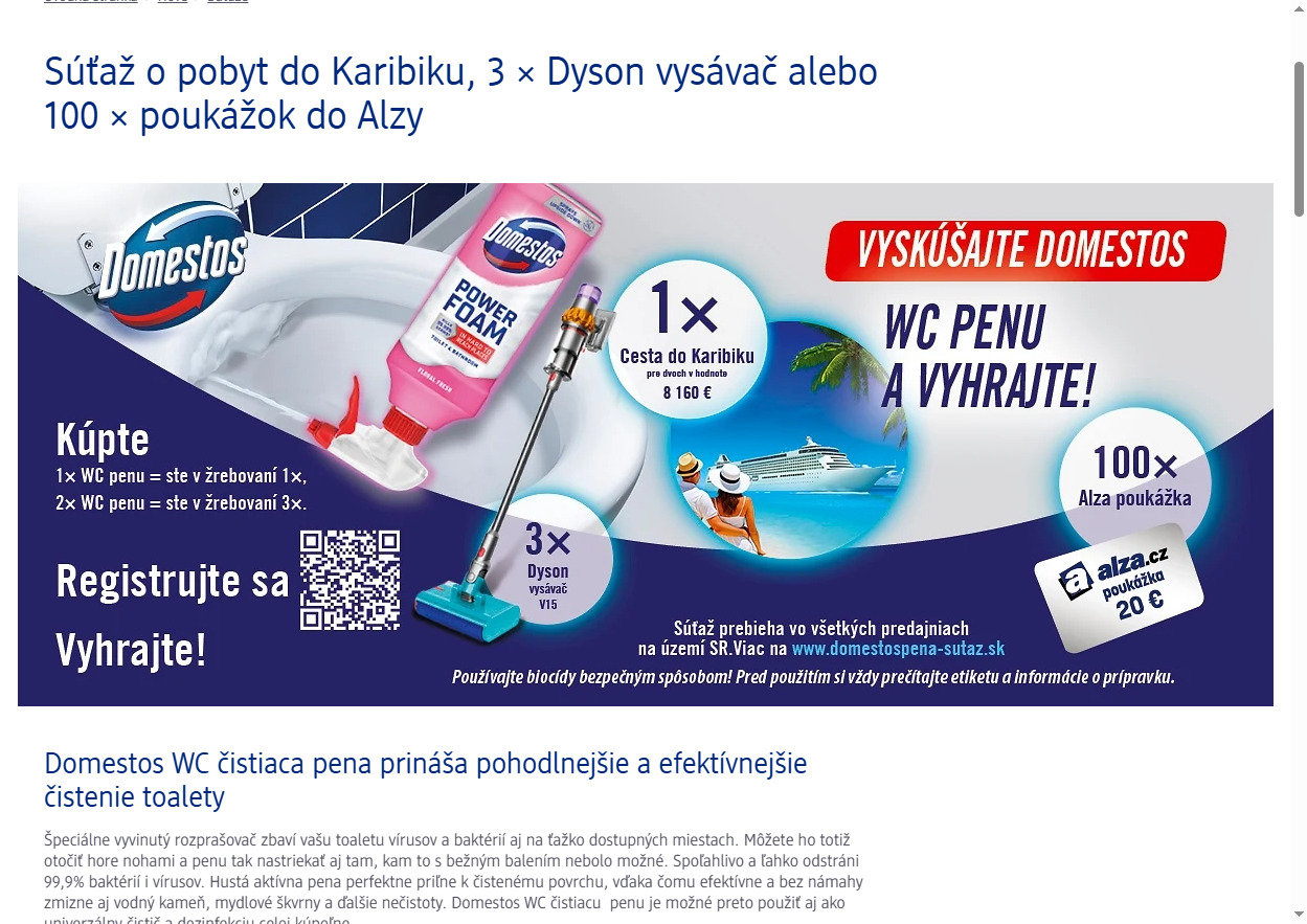 Súťaž o pobyt do Karibiku, 3 × Dyson vysávač alebo 100 