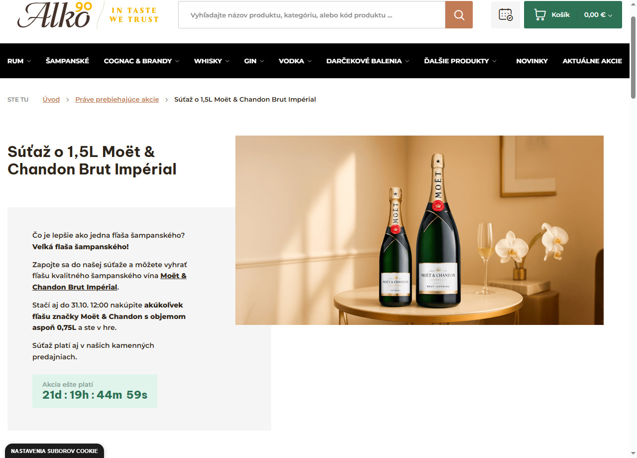 Súťaž o 1,5L Moët &#038; Chandon Brut Impérial
