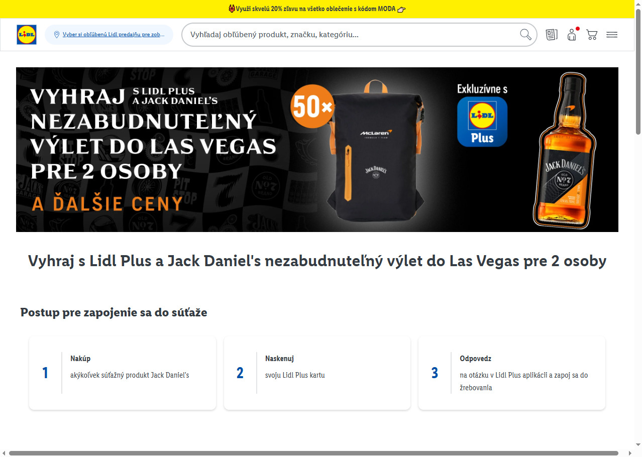 Súťaž o nezabudnuteľný výlet do Las Vegas s Lidl