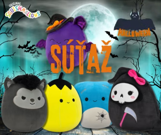 Súťaž o  3x Haloween Squishmallows