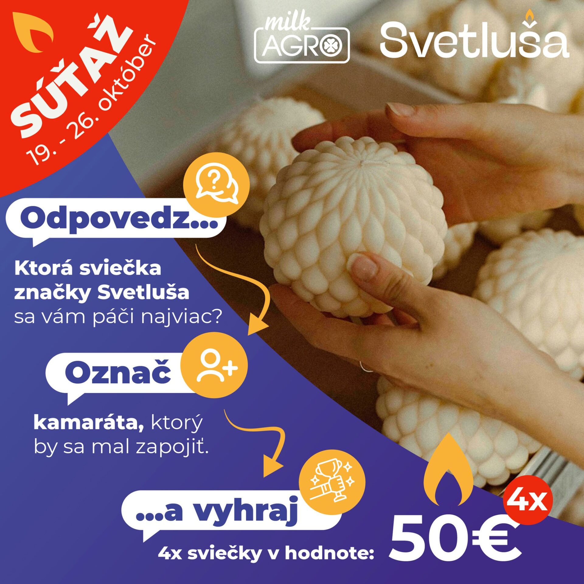 Súťaž o sviečky Svetluša vyrobené na Slovensku v hodnot