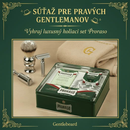 Súťaž o ikonický holiaci set Proraso Green Vintage Gift