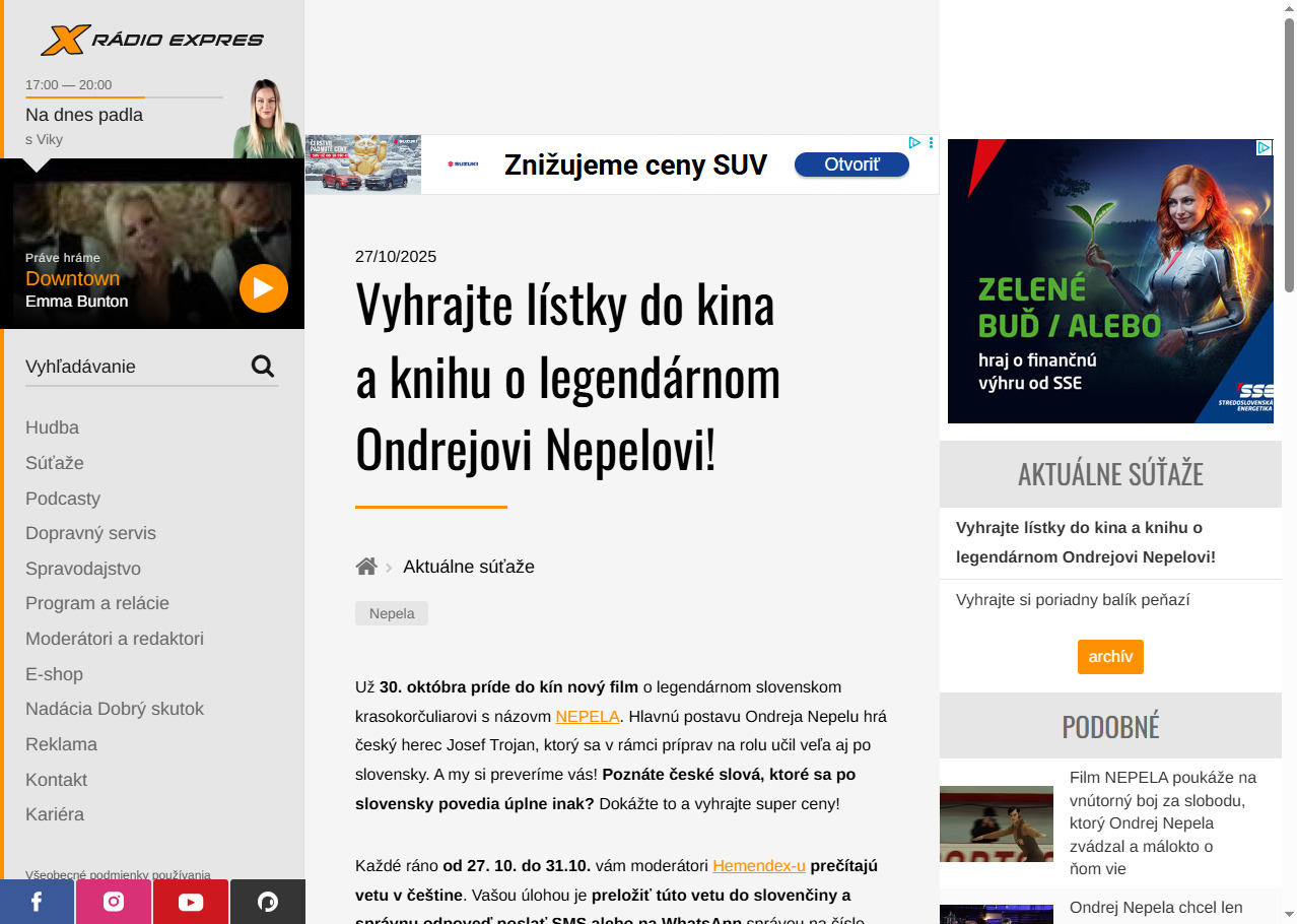 Súťaž o lístky do kina a knihu o legendárnom Ondrejovi 