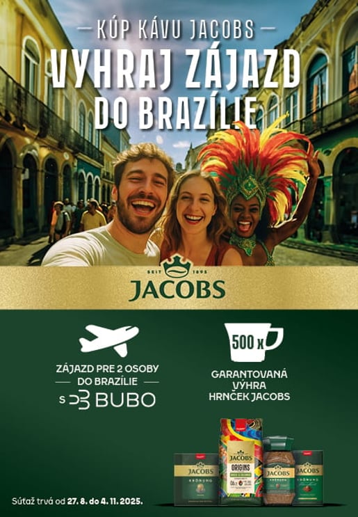 SÚŤAŽ O POZNÁVACÍ ZÁJAZD DO BRAZÍLIE S KÁVOU JACOBS
