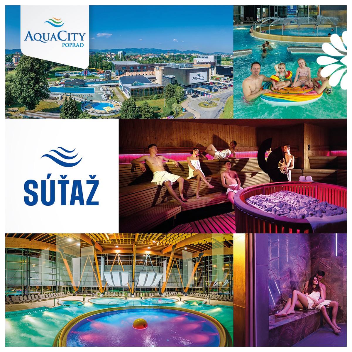 Súťaž o vstup pre 4 osoby AquaCity Poprad – aquaparku a