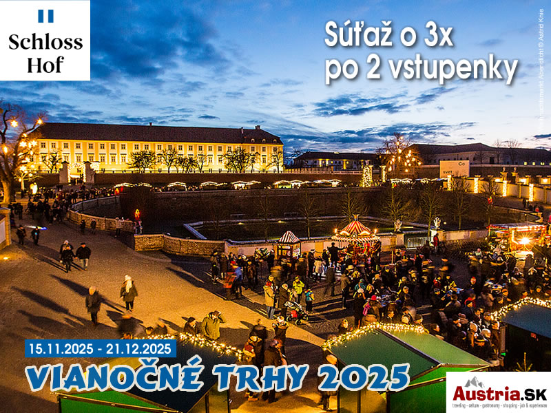 Súťaž o vstupenky na Vianočné trhy na zámku Schloss Hof