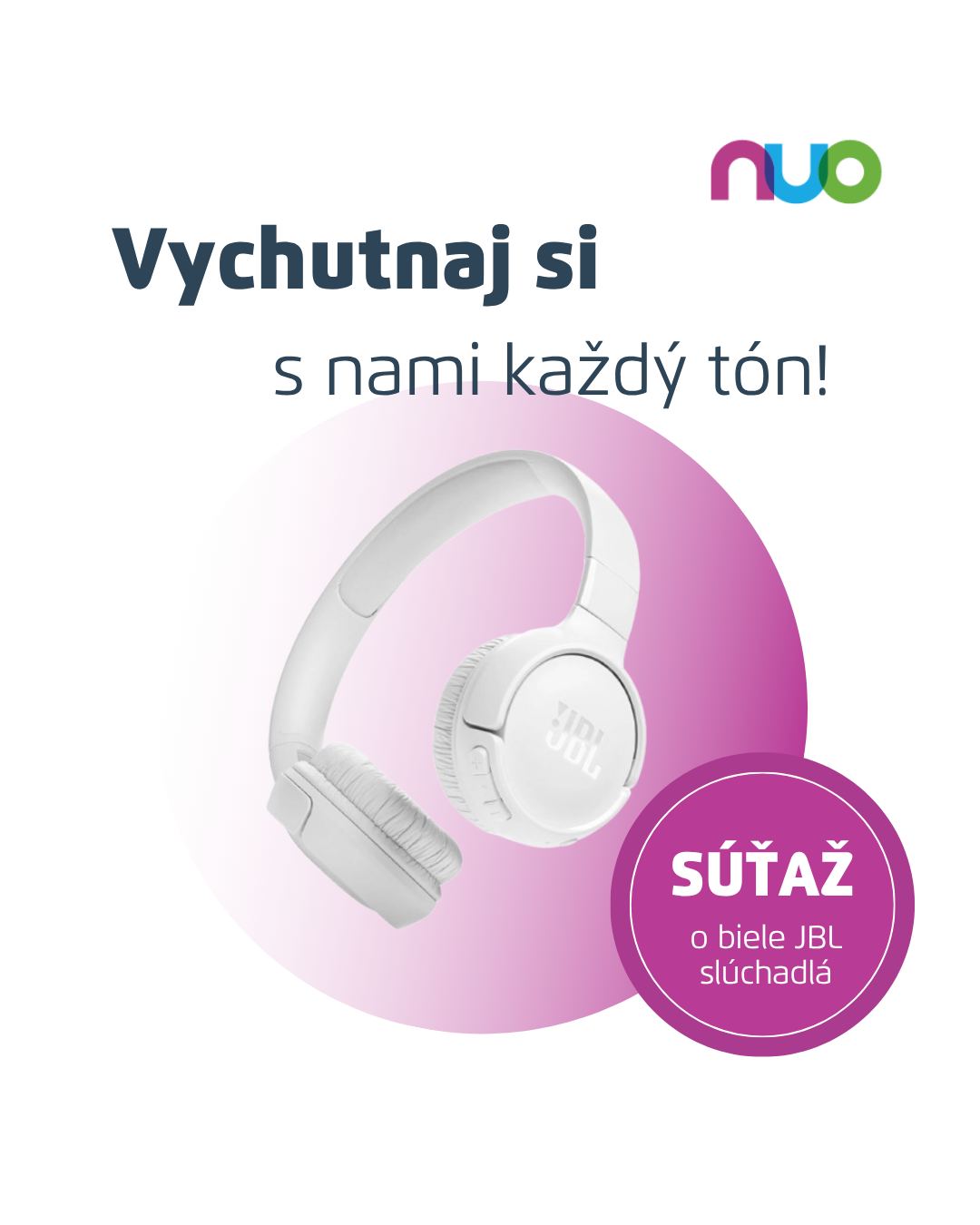 Súťaž o štýlové biele slúchadlá JBL