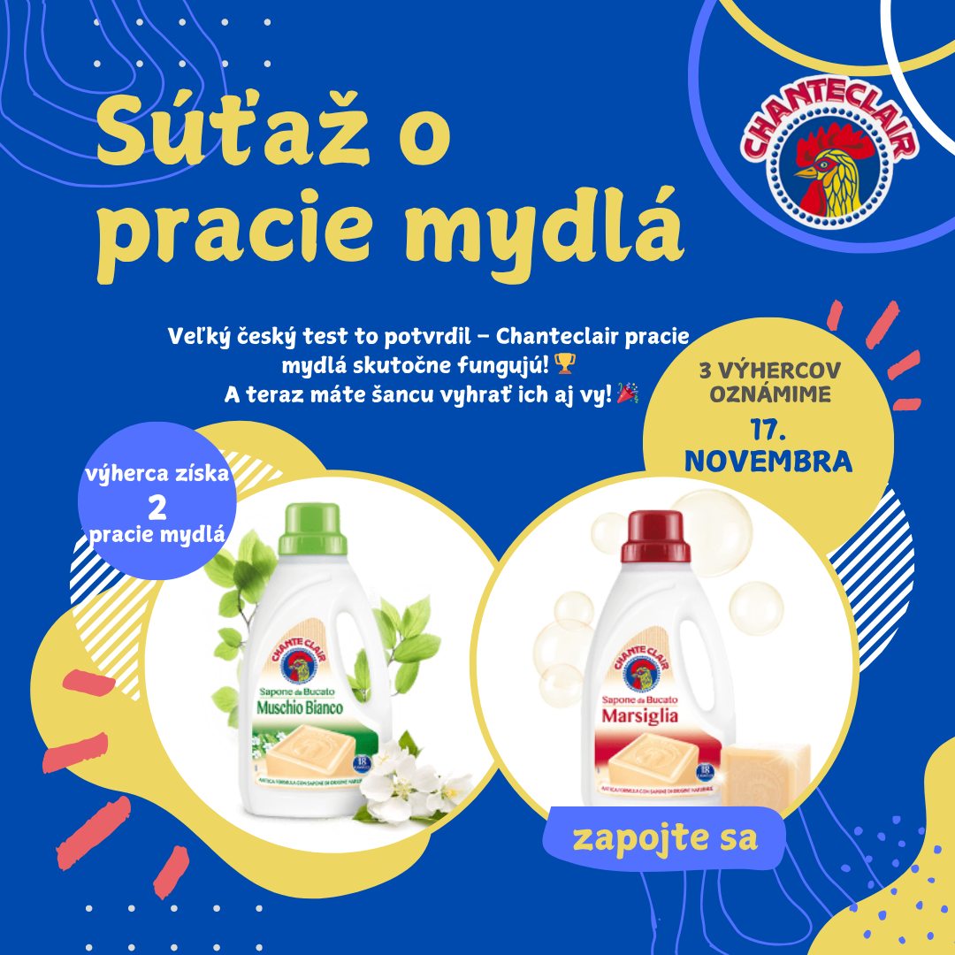 Vyhrajte Chanteclair pracie mydlá