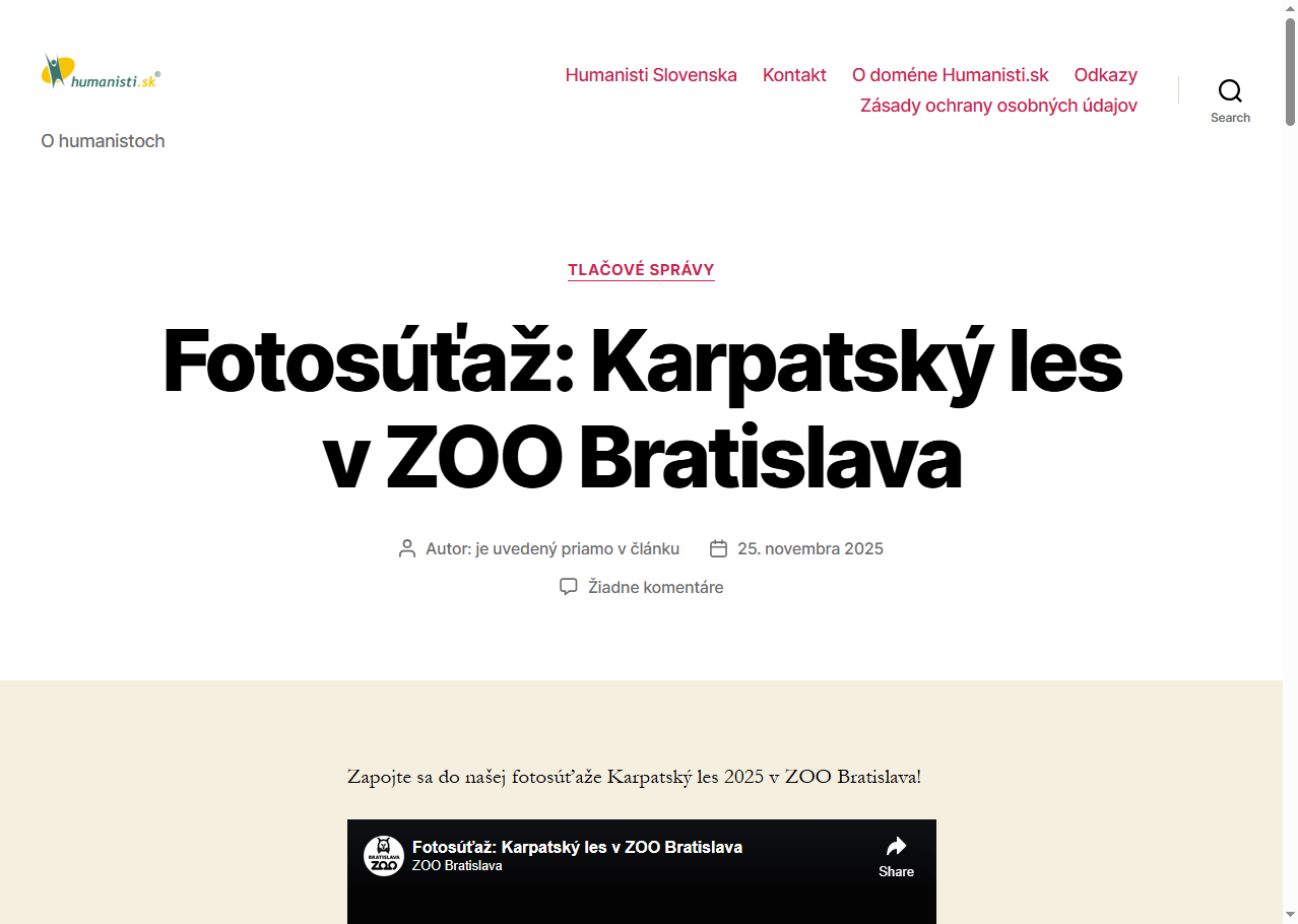 Fotosúťaž: Karpatský les v ZOO Bratislava