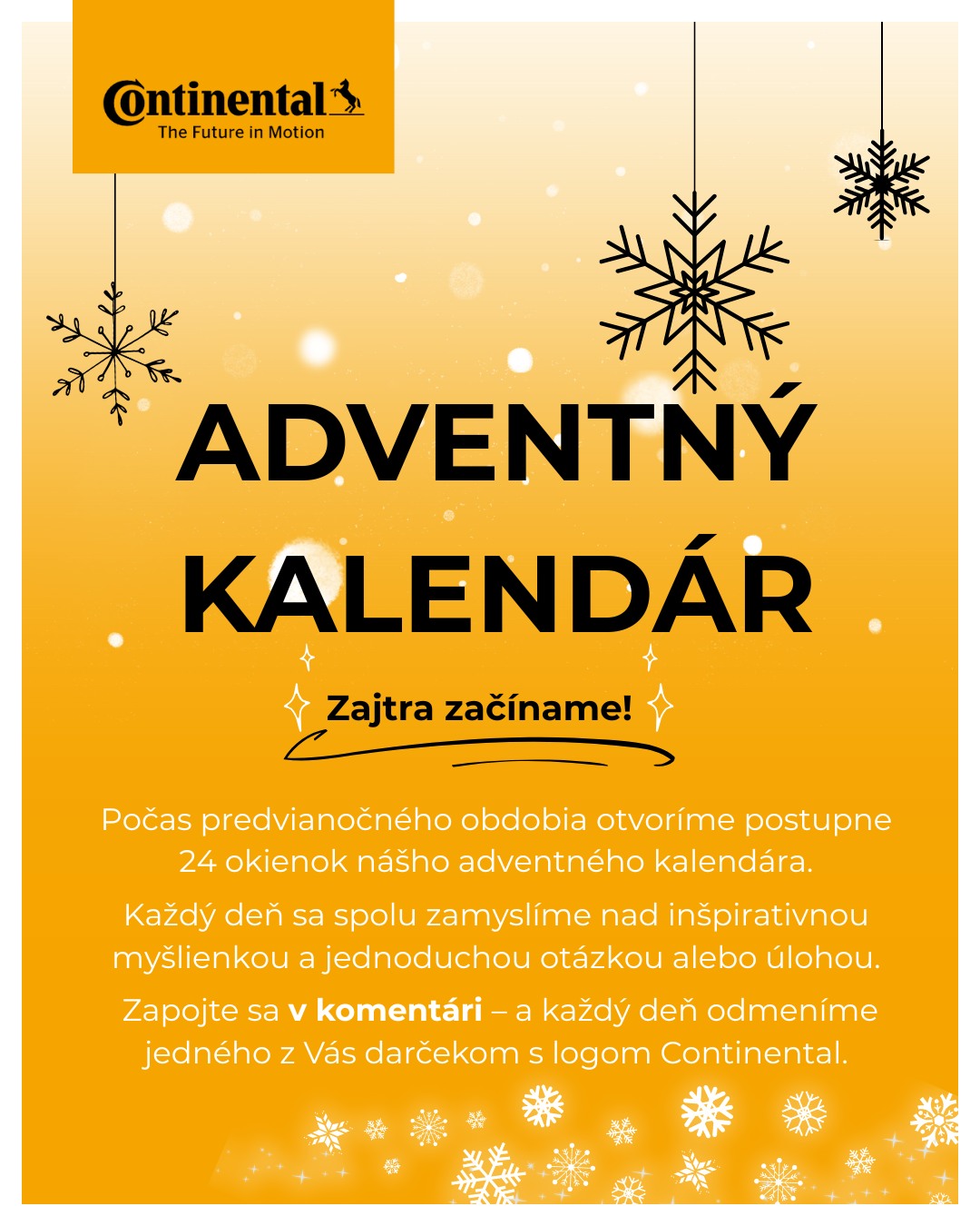 Continental Adventný kalendár 2025 na IG