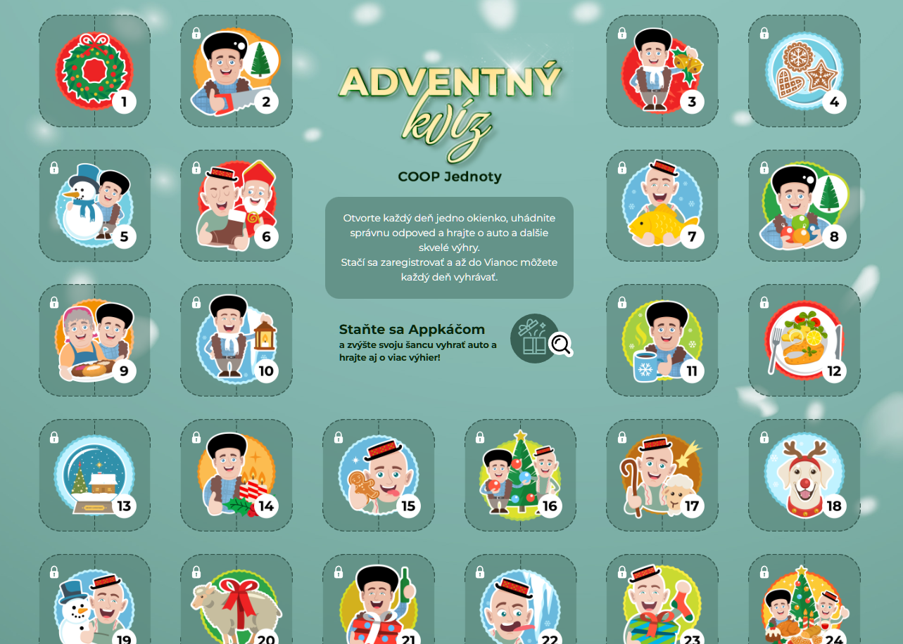 Adventný kalendár COOP Jednota