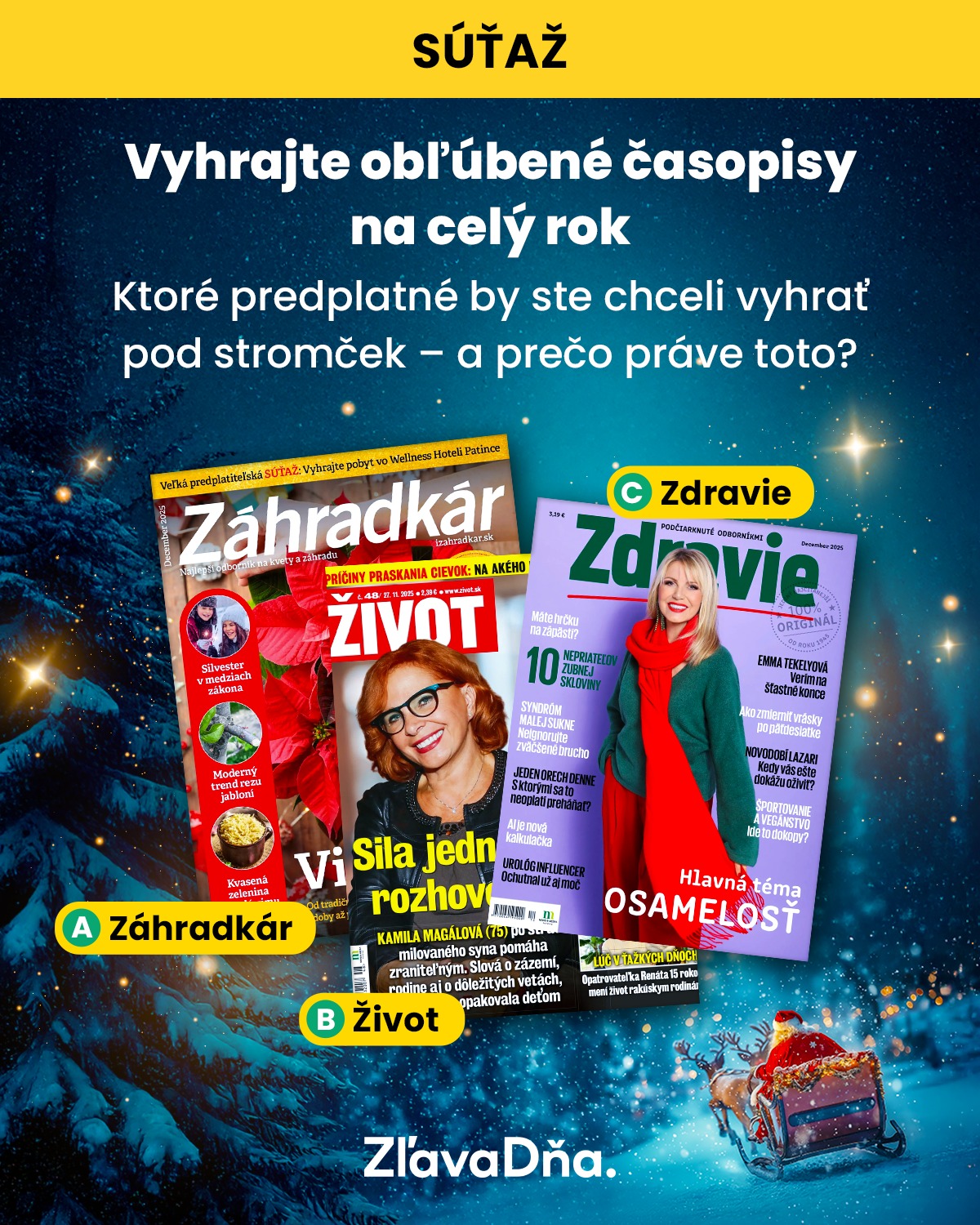 Súťaž o ročné predplatné obľúbených časopisov