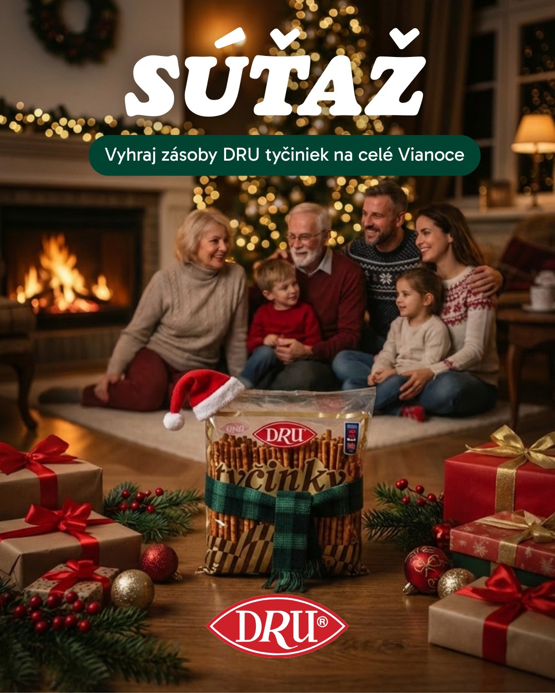 Vyhrajte zásobu DRU tyčiniek na celé Vianoce