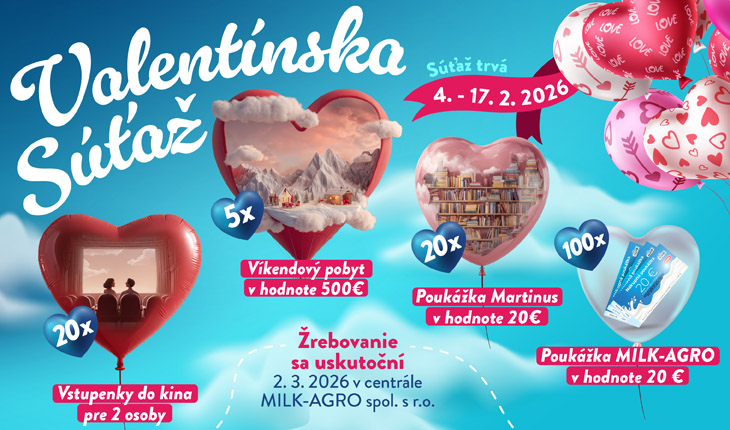 VALENTÍNSKA SÚŤAŽ v MILK-AGRE