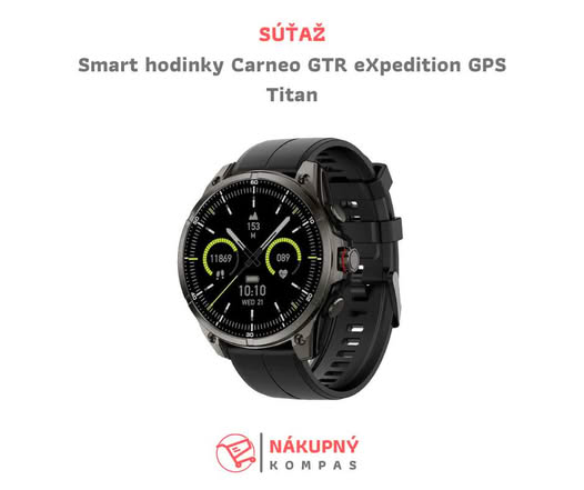Súťaž o smart hodinky Carneo GTR eXpedition GPS Titan