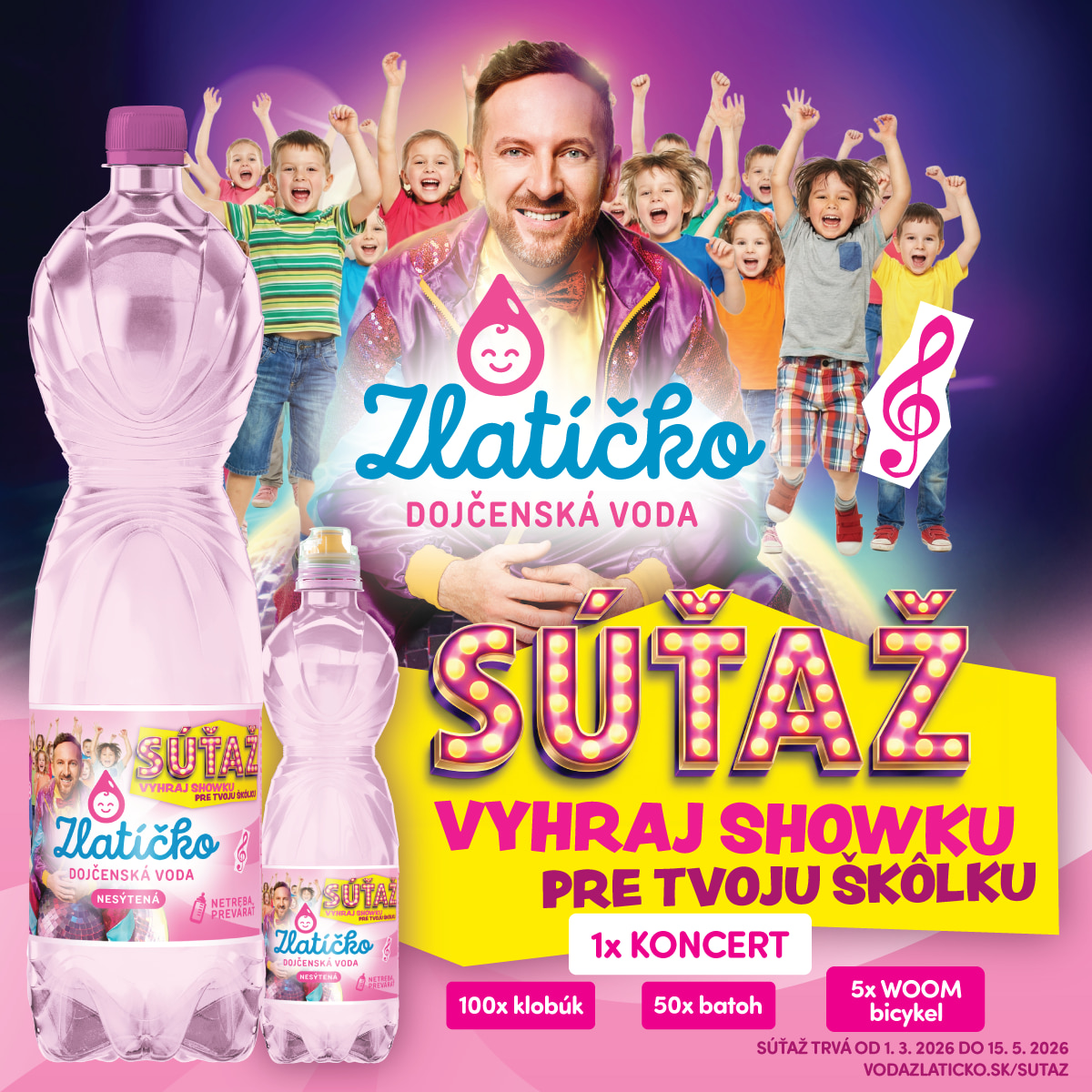 Vyhraj s vodou Zlatíčko showku pre svoju škôlku