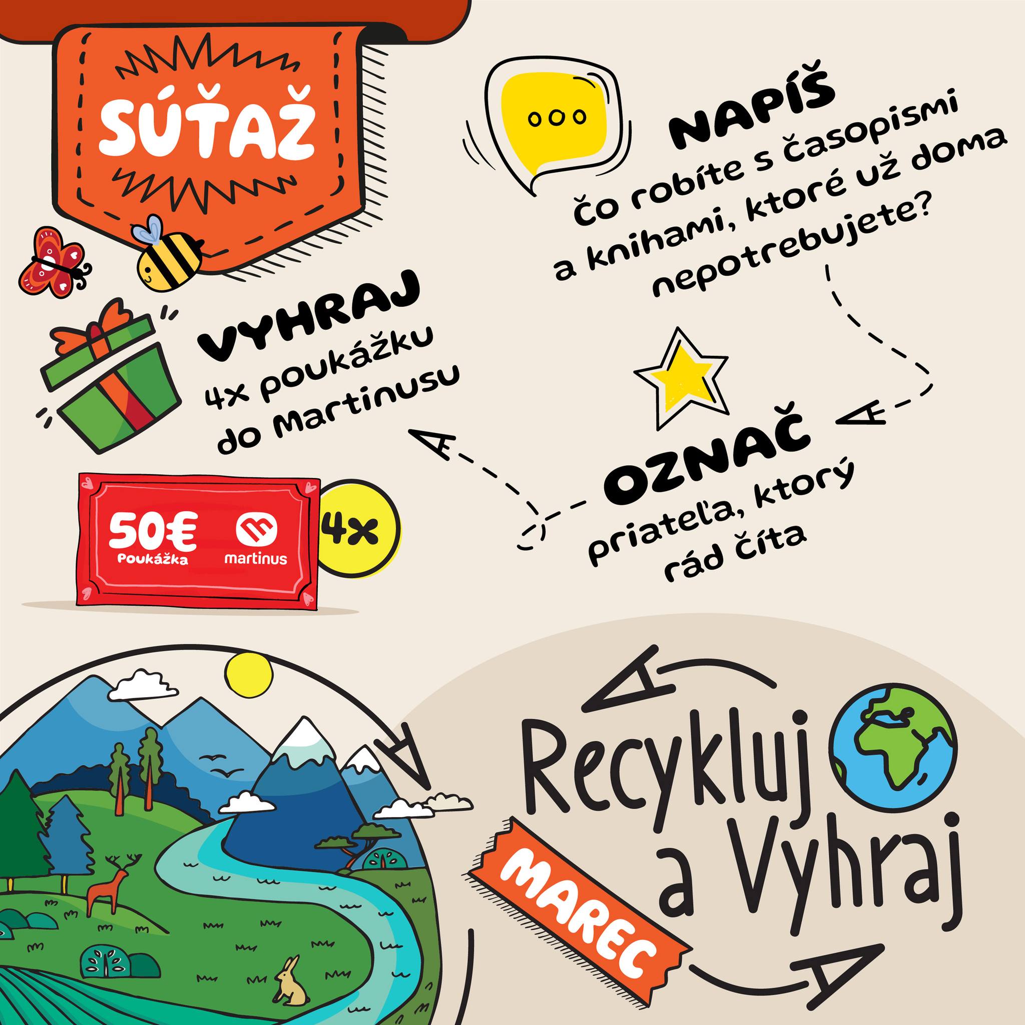 Súťaž s Recykluj a vyhraj na marec