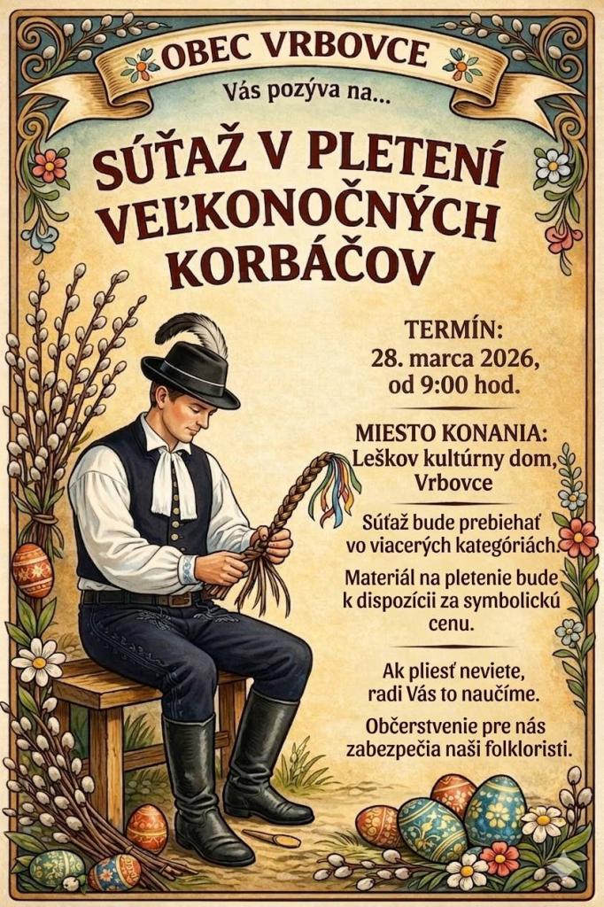 Súťaž v pletení veľkonočných korbáčov