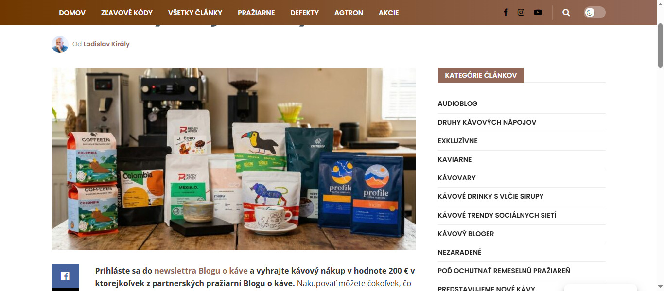 Vyhrajte kávy v hodnote 200 €