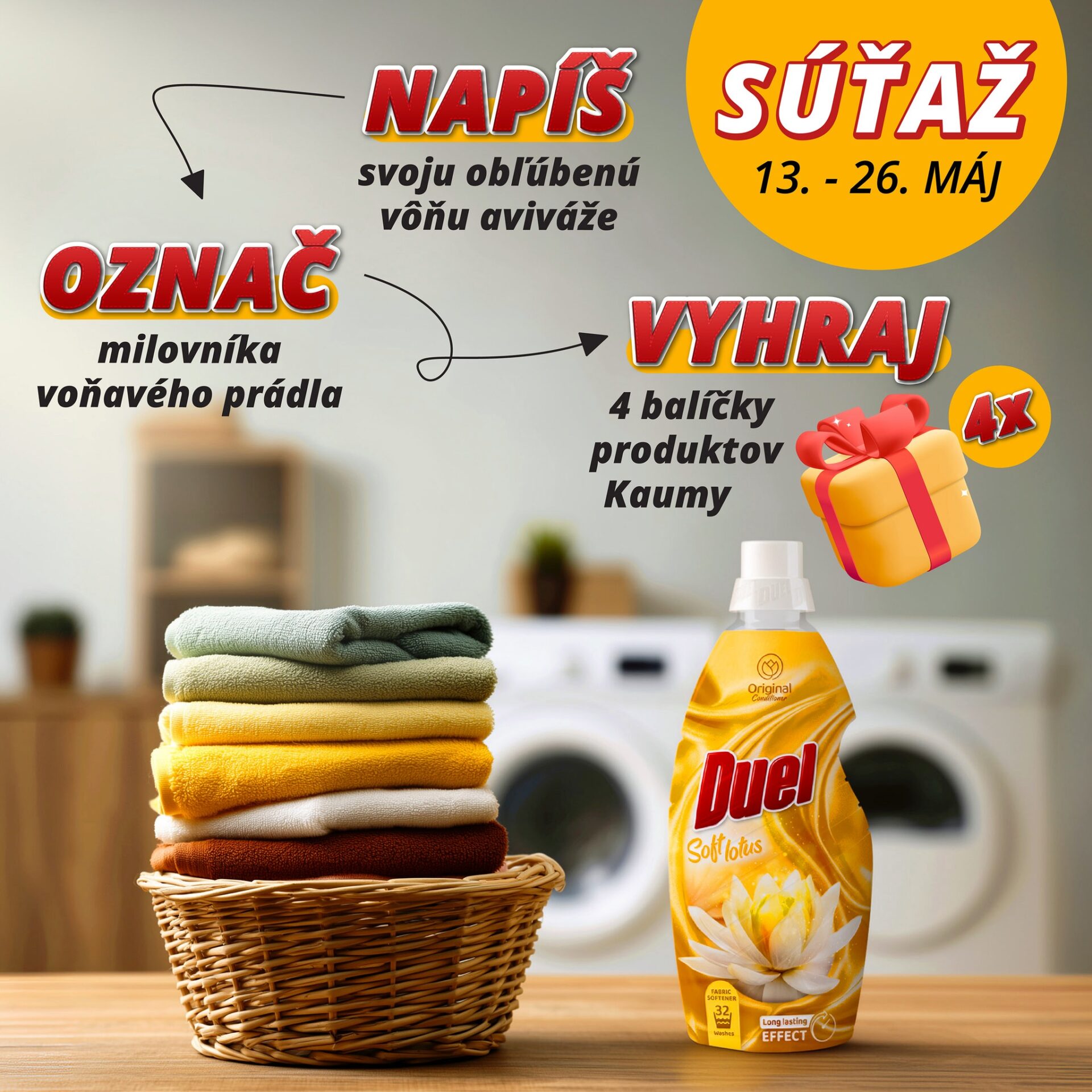 VYHRAJTE A ROZVOŇAJTE PRÁDLO S KAUMY