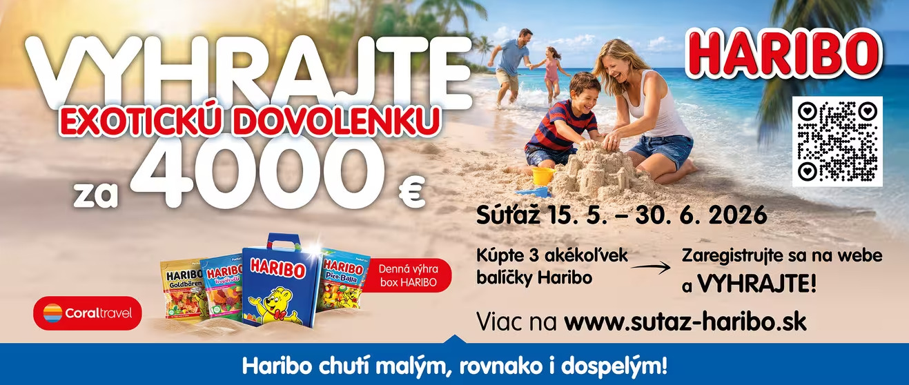 Letná súťaž HARIBO: Vyhrajte rodinnú dovolenku za 4 000