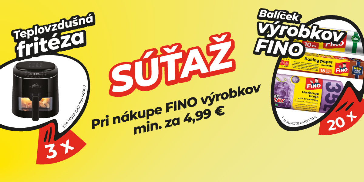 Vyhrajte balíček produktov FINO pre svoju domácnosť!