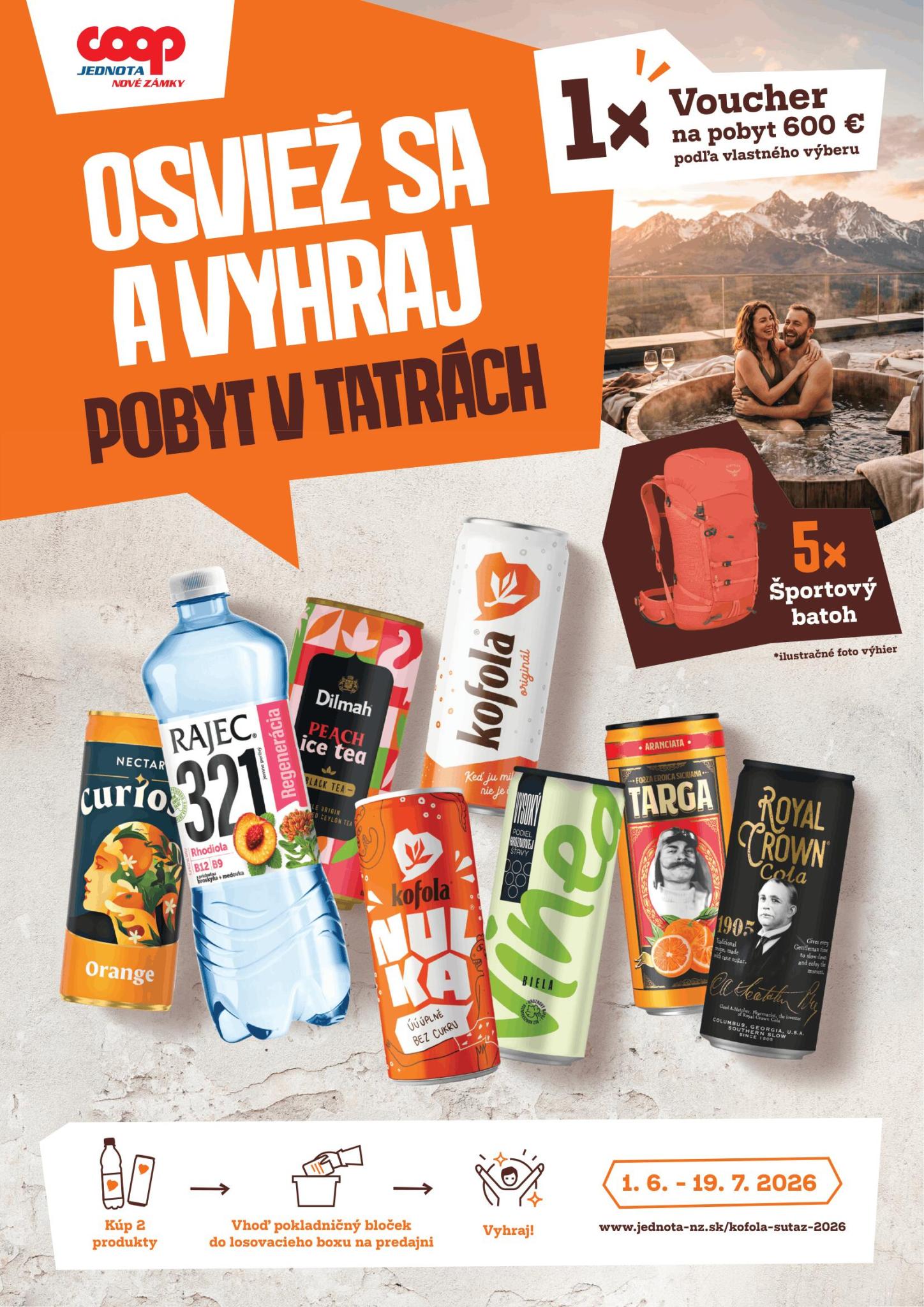 Osviež sa a vyhraj pobyt v Tatrách | Letná súťaž COOP Jednota Nové Zámky